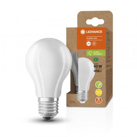 Ledvance E27 Besonders effiziente LED Lampe Classic matt 3,8W wie 60W 3000K warmweißes Licht